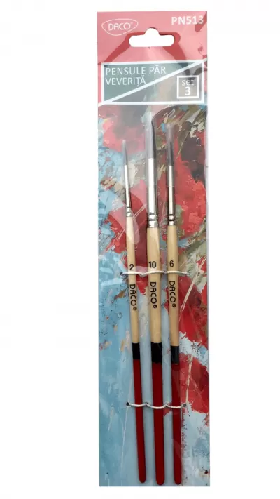 Pensule pictura set 3, par veverita Daco PN513-img