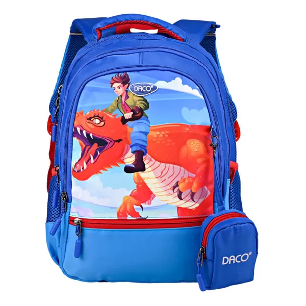 Ghiozdan baieti clasa 0, albastru imprimeu Dragon, 38 cm Daco GH3510-1-IMG-slider