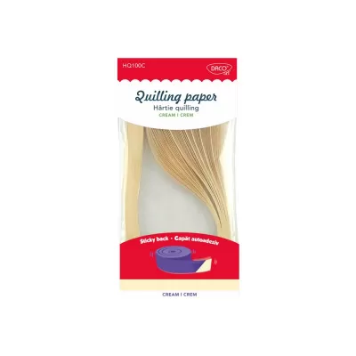 H&#226;rtie quilling crem 42,5x0,5cm 100/set DACO HQ100C-img