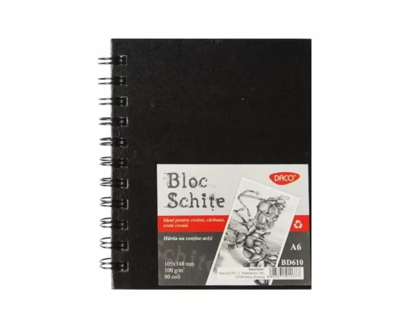 Sketchbook - bloc schite A6, 100g/mp, 80 file Daco BD610-1-IMG-slider