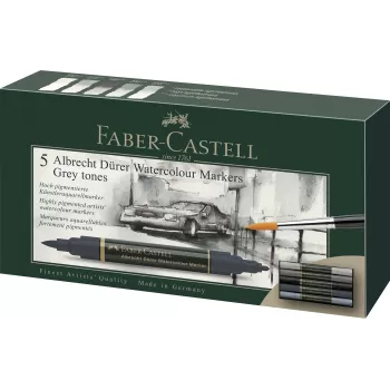 Set 5 markere solubile tonuri de gri a.durer Faber-Castell-3