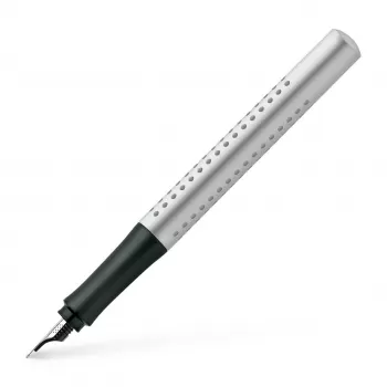 Stilou Faber-Castell Grip 2011 argintiu, penita M-1