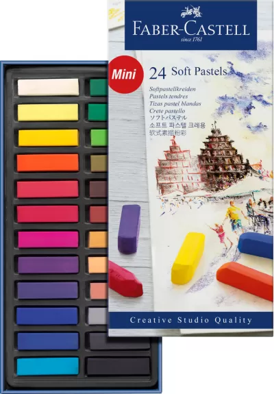 Creioane pastel soft mini 24 culori Faber-Castell-img