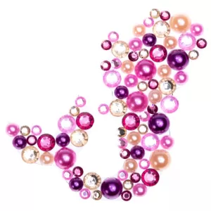 Accesorii craft - semisfere plastic autoadeziv - Sclipiri Purpurii Daco AD463-2-IMG-nav
