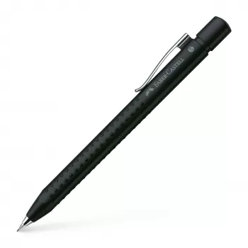 Creion mecanic 0.7mm negru metalizat grip 2011 Faber-Castell-1