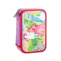 Penar fete cu 3 fermoare echipat cu 46 de piese, unicorn Princess Daco PE3019E-1-IMG-slider-mobile