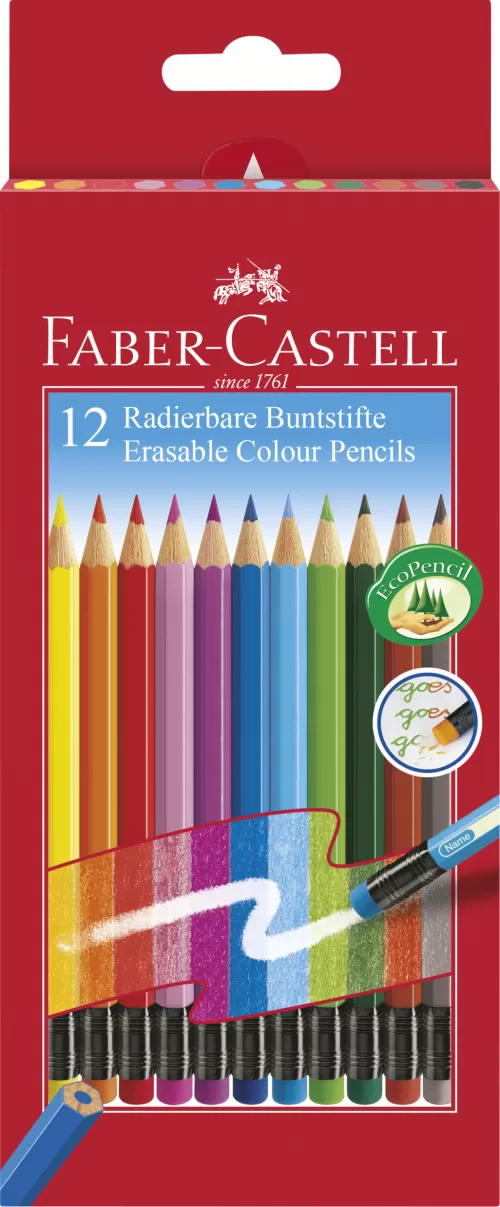 14-Creioane-colorate-12-culori-cu-guma-eco-Faber~Castell