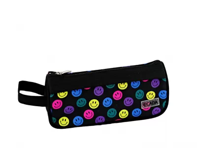 Penar borseta neagra, imprimeu Smiley Faces, 1 fermoar Ecada 786023S-img