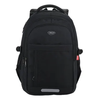 Ghiozdan scoala, gimnaziu si liceu, negru uni, 46 cm Daco GH5007-1