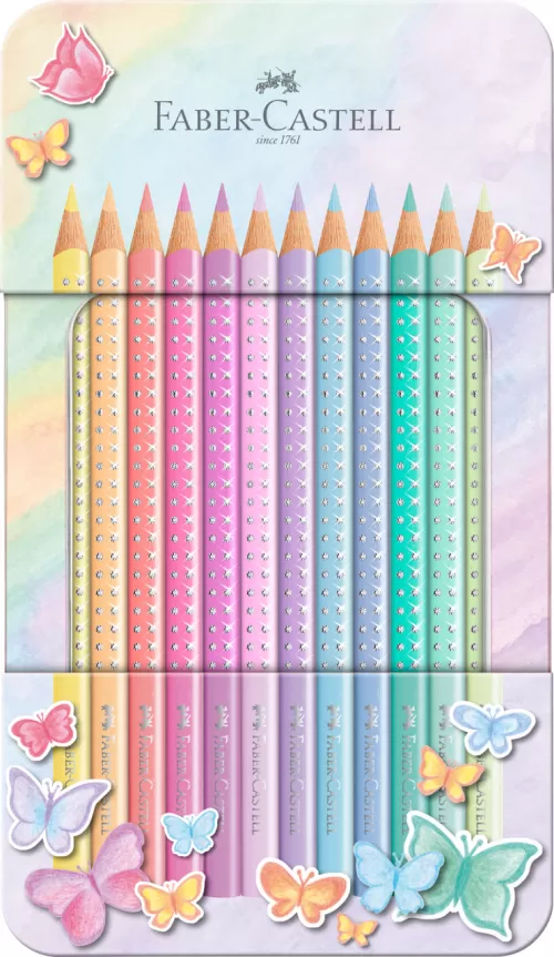 10-Set-cadou-12-creioane-colorate-pastel-sparkle-Faber~Castell