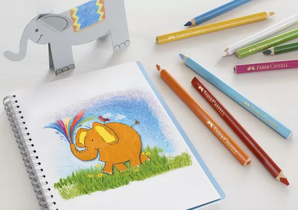 Creioane colorate triunghiulare jumbo 12 culori Faber-Castell-2-IMG-slider
