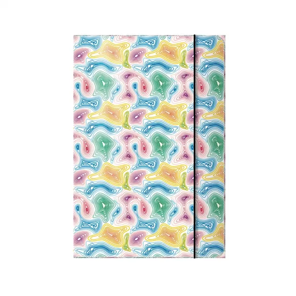 Mapa din carton laminat cu elastic, Colorful Waves-1-IMG-slider