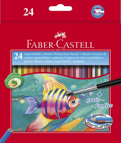16-Creioane-colorate-acuarela-24-buc-+-pensula-Faber~Castell