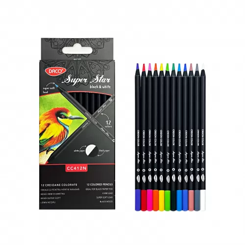 12-Creioane-colorate-12-culori_-lemn-negru-Black+White-Daco-CC412N