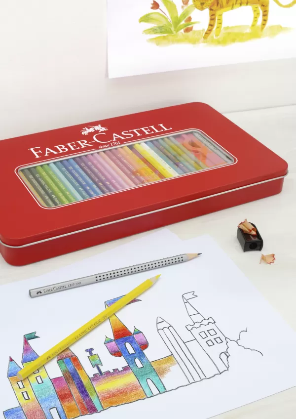 Creioane colorate 12 culori cutie metal-2 Faber-Castell-2-IMG-slider