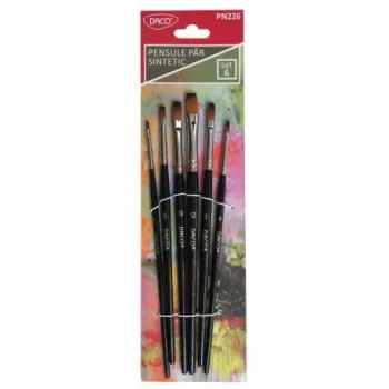 Pensula set 6 par sintetic drept DACO PN226-1