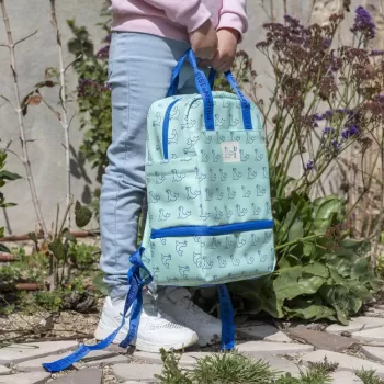 Ghiozdan gradinita verde, imprimeu foca, 33 cm Milan-5