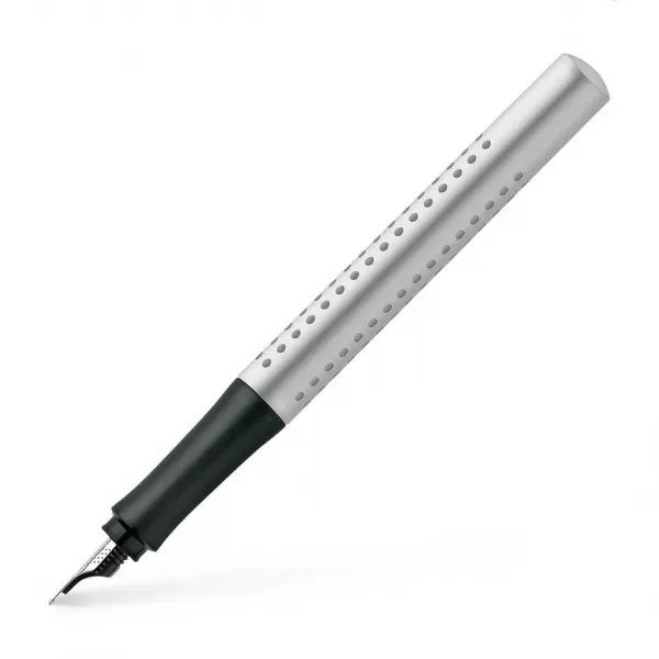 Stilou Faber-Castell grip 2011 argintiu, penita F -1-IMG-slider