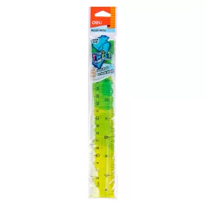 Rigla flexibila 20 cm, multicolora, Deli-4-IMG-nav
