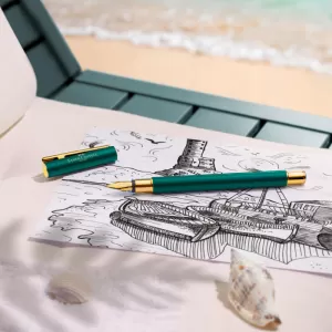 Stilou Faber-Castell Neo slim, verde  forest , penita F-3-IMG-nav