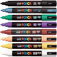 Markere Posca set 8 culori, varf mediu 1.8-2.5 mm, PC-5M-2-IMG-slider-mobile