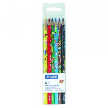 Creione colorate set 6, corp printat Super Heroes Milan-1
