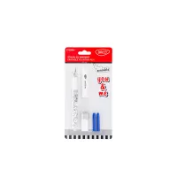 Stilou cu radiera You and Me Daco, alb, imprimeu emoji ST300W-1-IMG-slider-mobile