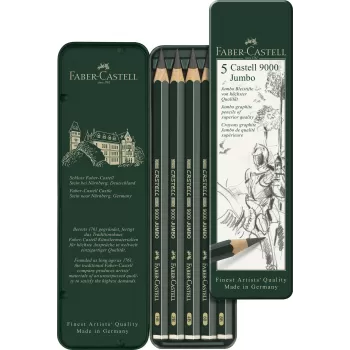 Set 5 buc creion grafit castell jumbo Faber-Castell-2