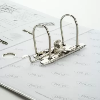 Biblioraft plastifiat alb, 75 mm, Daco-3