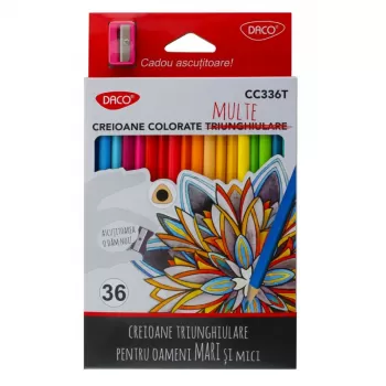 Creioane colorate 36 culori DACO CC336-1