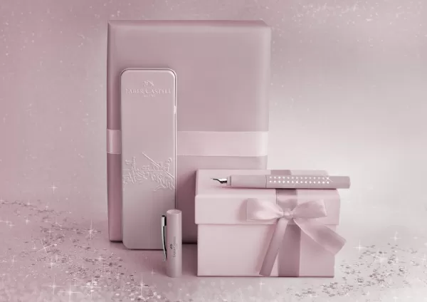 Stilou Faber-Castell metalic roz, penita M, Sparkle Rose-2-IMG-slider