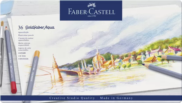 Creioane colorate aquarelle 36 culori goldfaber cut. Metal faber-1-IMG-slider