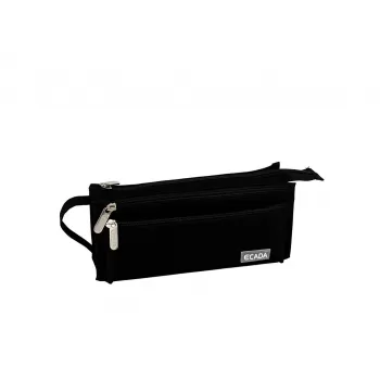 Penar etui negru uni, 3 fermoare Ecada 786615-1