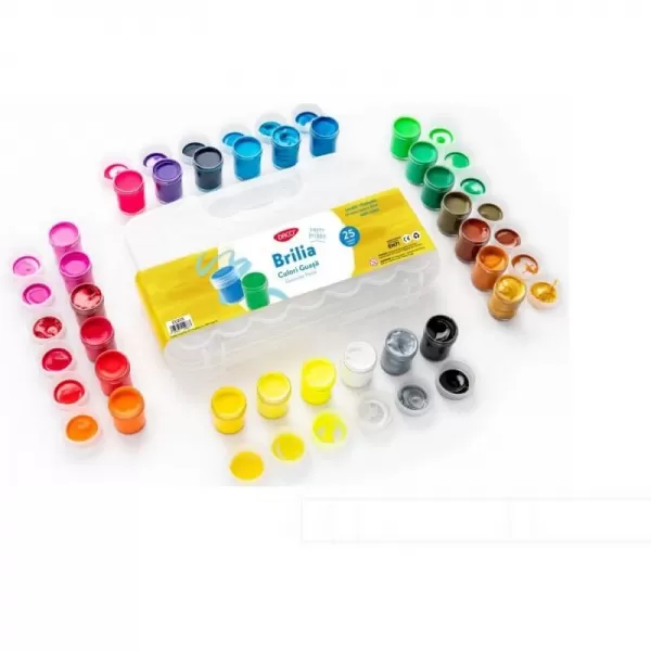 Culori guasa 25 culori, 20 ml/culoare Brilia Daco -2-IMG-slider