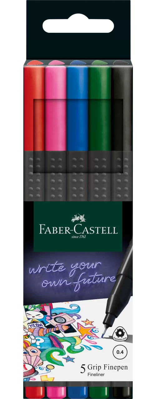 5-Liner-0.4mm-set-5-buc-basic-grip-Faber~Castell