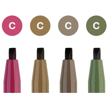 Pitt artist pen caligrafic set 4 buc color Faber-Castell-2