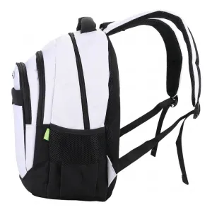 Ghiozdan copii alb cu insertii negre, gimnaziu si liceu, 46 cm Ecada 61449-2-IMG-nav