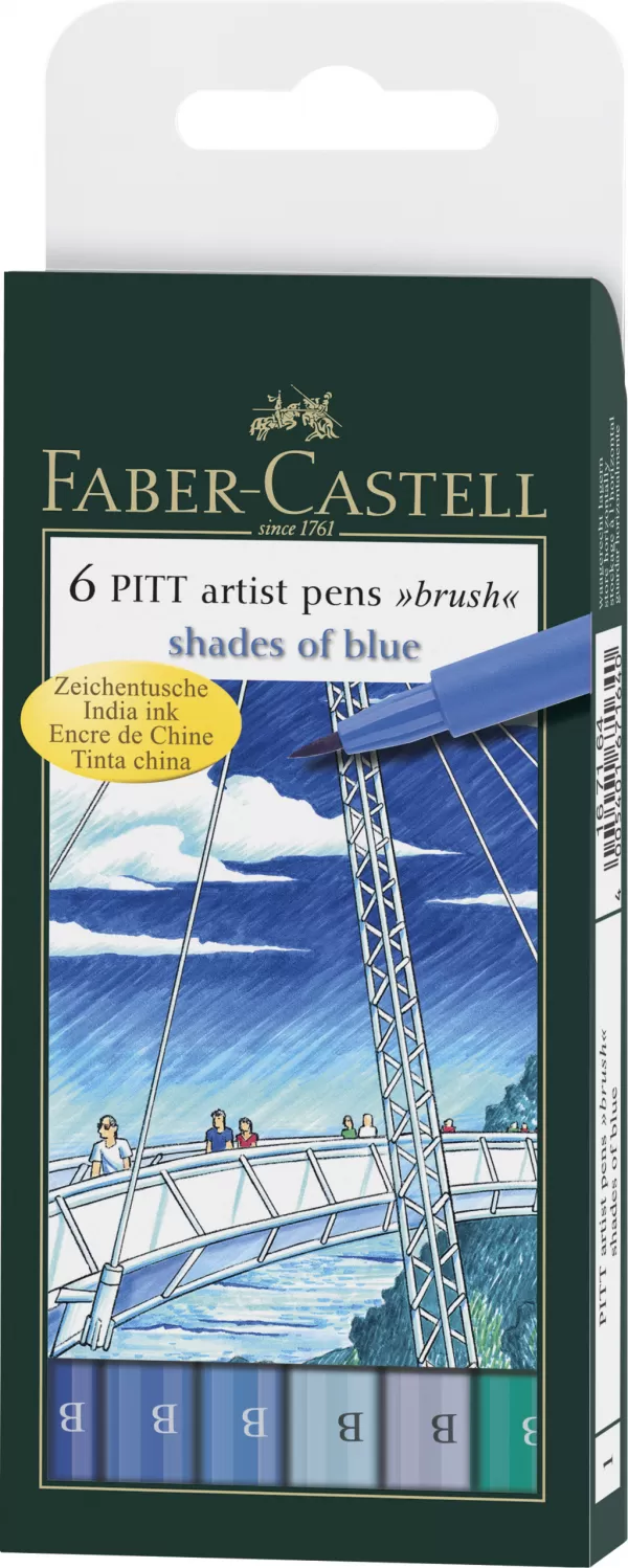 Pitt artist pen set 6 buc albastru Faber-Castell-1-IMG-slider