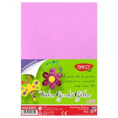 Hârtie gumată AA glitter HG420RZ 20X30CM 10COLI DACO-img