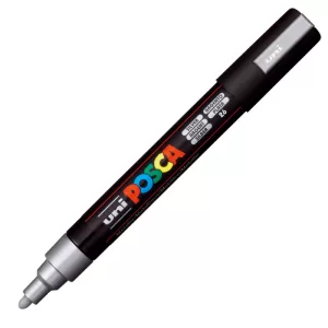 Posca marker UNI Argintiu, varf mediu 1.8-2.5 mm PC-5M-2-IMG-nav