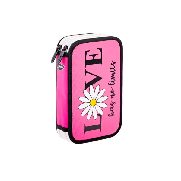 Penar echipat fete, 2 compartimente, 37 piese, imprimeu Love Daco PE260E-1-IMG-slider