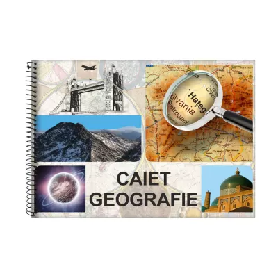 Caiet geografie A4 cu spira,  24 file Daco CT302-img