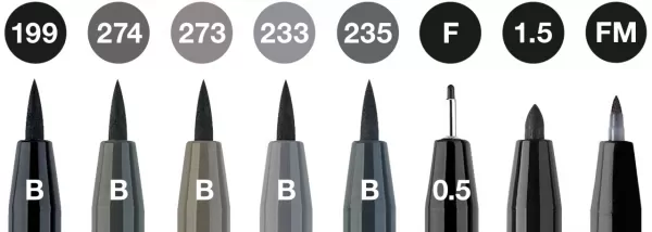 Pitt artist pen set 8 buc negru & gri Faber-Castell-2-IMG-slider