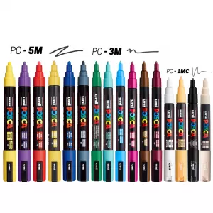 Posca set 16 markere, grosimi diferite in borseta -3-IMG-nav