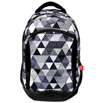 Ghiozdan scoala imprimeu abstract Black & White, 46 cm Daco GH4619-1