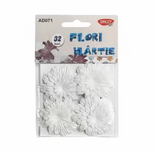 Flori de hartie albe - accesorii craft - Daco AD071W-1-IMG-nav