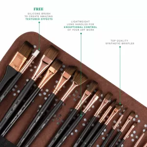 Pensule profesionale set 15 + 1 Enchanted DACO PN2916-3-IMG-nav