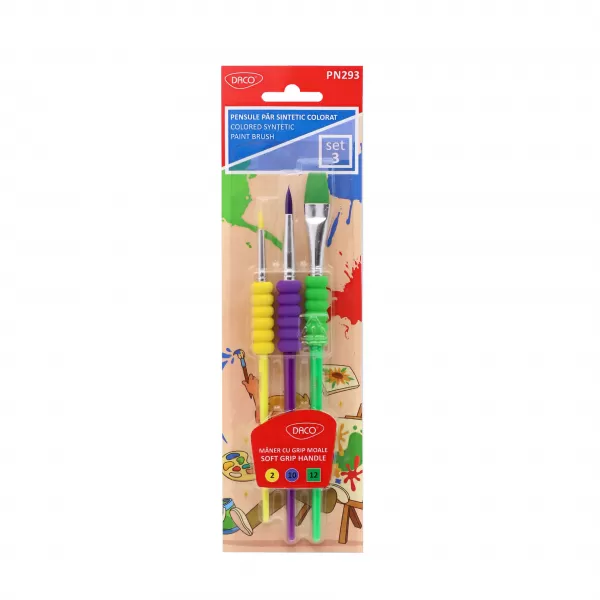 Pensule pictura set 3, par sintetic/colorat Daco PN293-1-IMG-slider