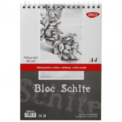 Bloc A6 hartie neagra 140g 30 file DACO BD614-img