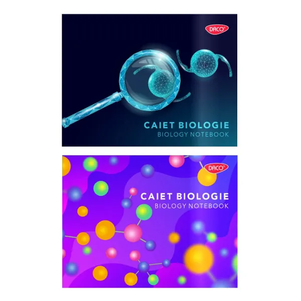 Caiet biologie 17x24 cm, 24 file, coperta plastic Daco CT304-2-IMG-slider